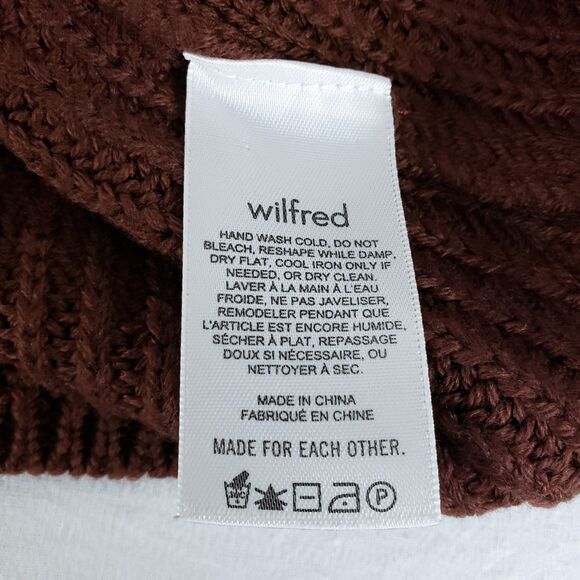 Wilfred Merino Wool Sweater Dress Chocolate Brown Womens XL Slouchy Minimalist - Picture 11 of 12
